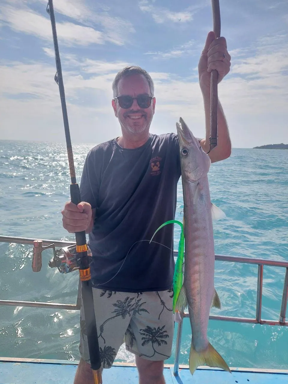 Prise de barracuda en peche au gros a Koh Samui