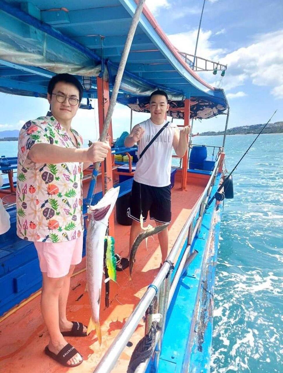 Fishing catch barracuda Koh Samui